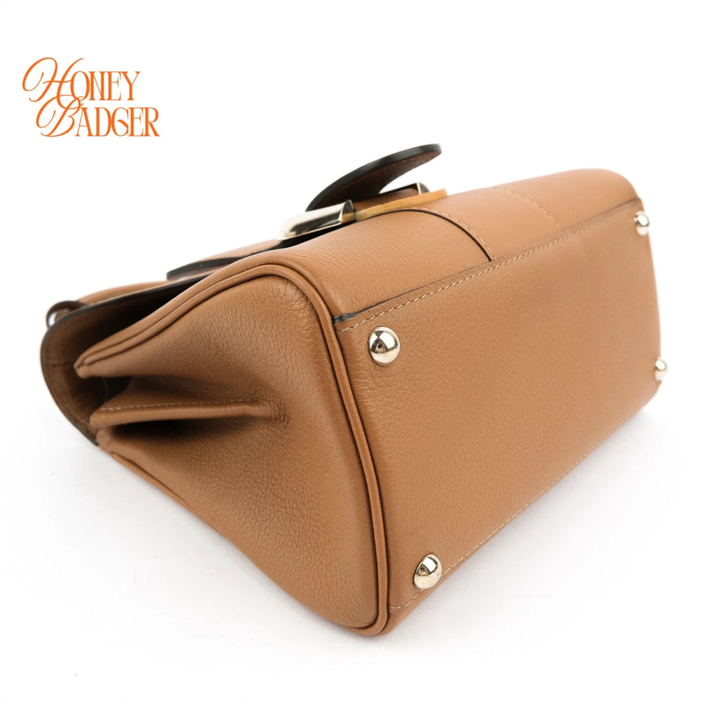 Delvaux Brillant Mini Rodéo Calf Tan Brown Palladium Hardware Rank AB