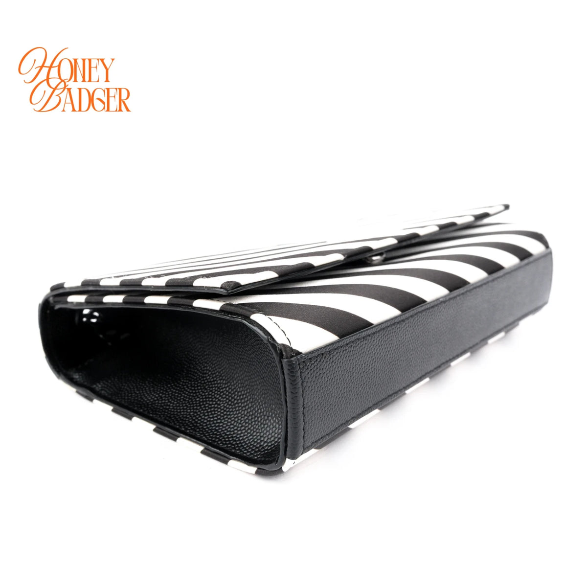 Saint Laurent Kate Small Striped Fabric Black/White Rank A