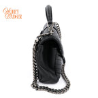 Saint Laurent College Medium Matelassé Leather Black Chain 2-Way Bag Rank A