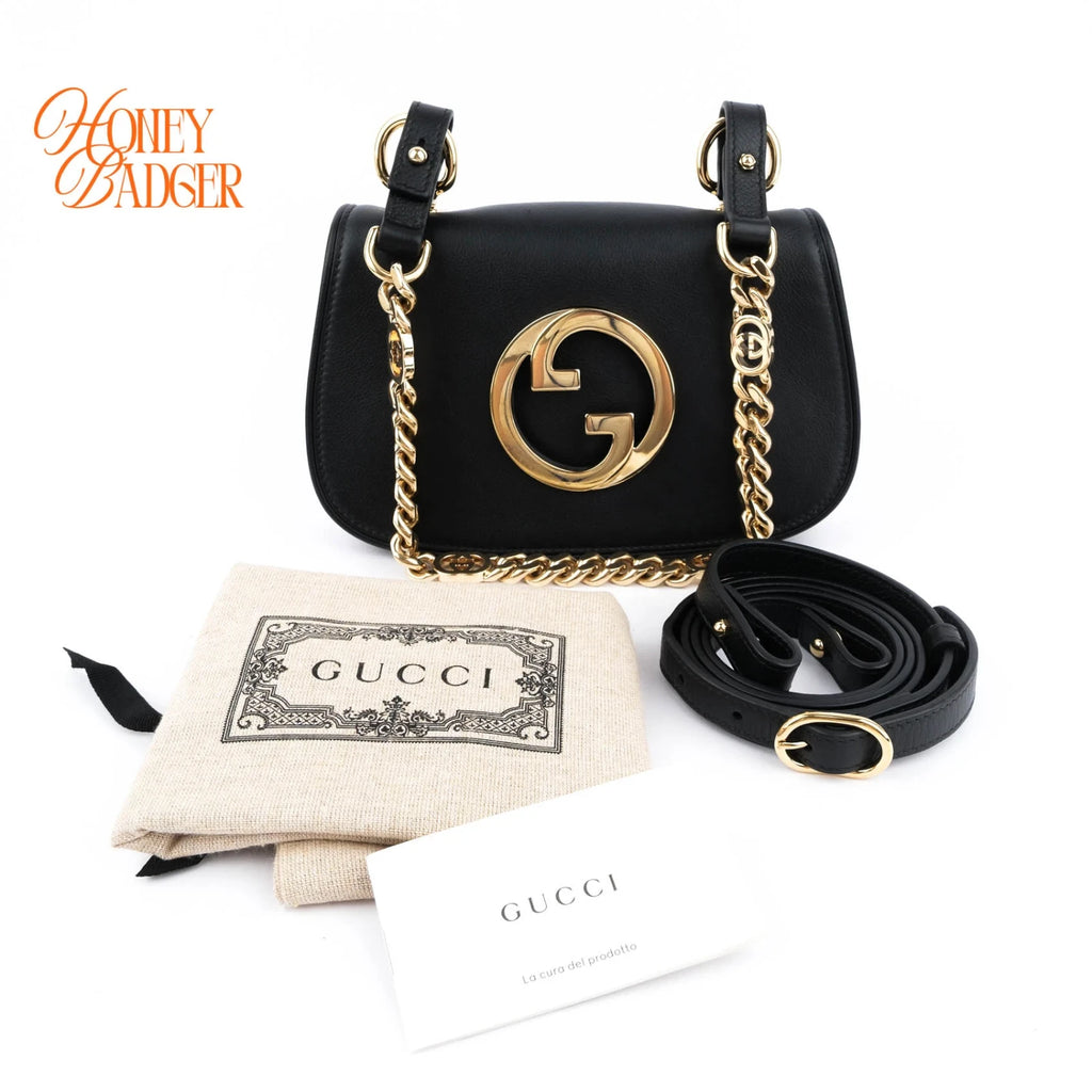 Gucci Blondie Mini Leather Black Rank A