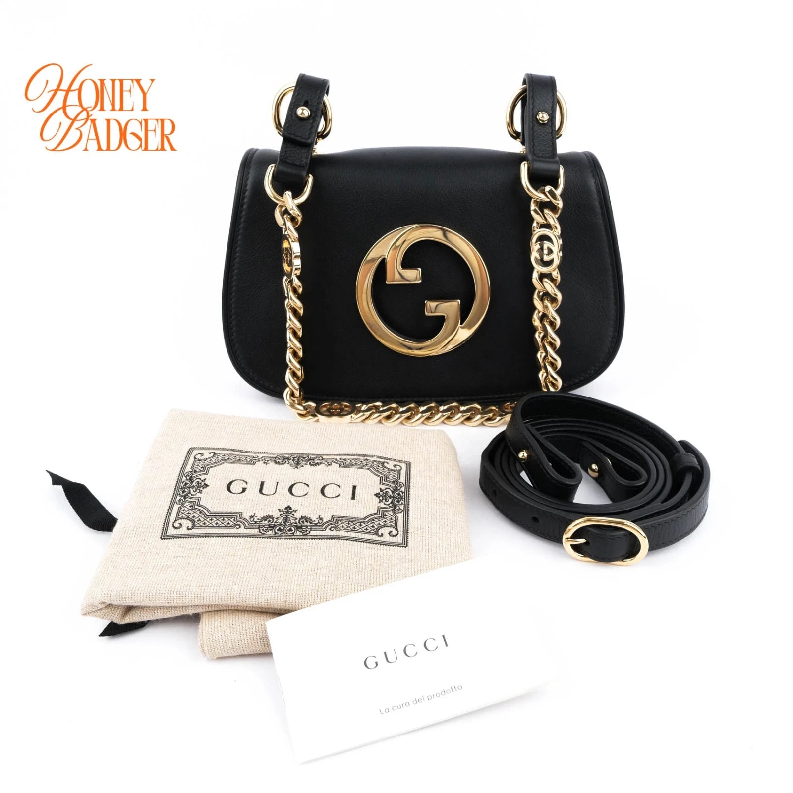 Gucci Blondie Mini Leather Black Rank A