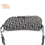 Dior Saddle Bag Medium Oblique Jacquard Black Rank A