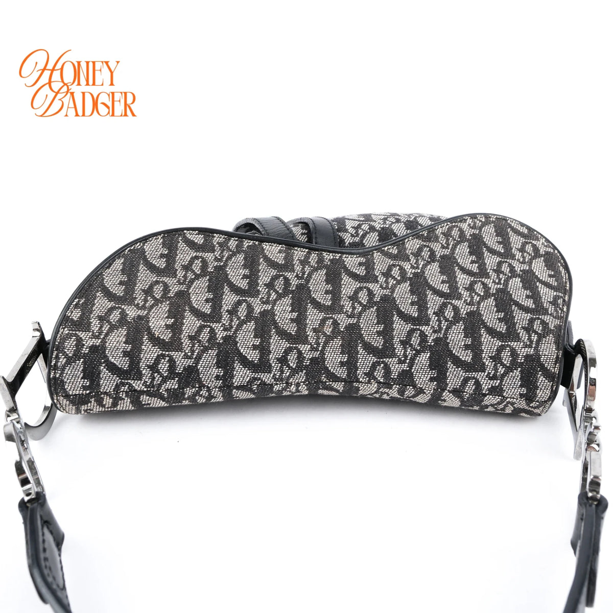 Dior Saddle Bag Medium Oblique Jacquard Black Rank A