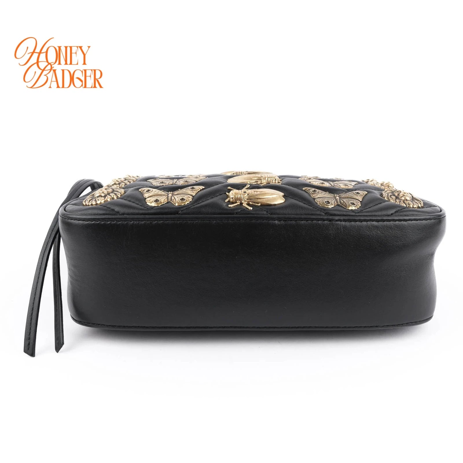 Gucci GG Marmont Small Shoulder Bag Black Leather Gold Hardware 447632