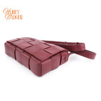 Bottega Veneta Cassette Intrecciato Burgundy Rank A