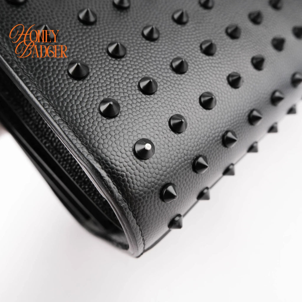 Saint Laurent Sac de Jour Nano Studded Leather Black Rank A