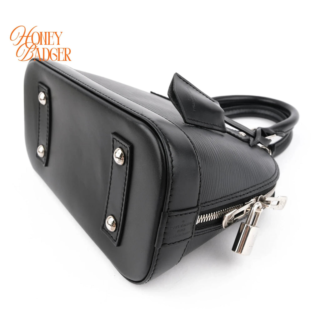 Louis Vuitton Alma BB Epi Leather Noir Silver Hardware Rank A