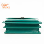 Saint Laurent Sunset Medium Smooth Calfskin Teal Silver Hardware Rank A