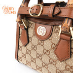 Gucci Diana Mini GG Crystal Canvas/Brown Leather Rank A