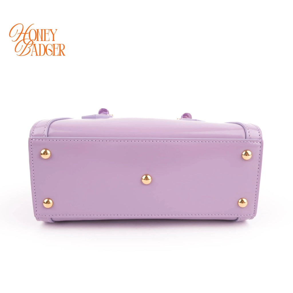 Gucci Diana Mini Purple Patent Bamboo Grade S