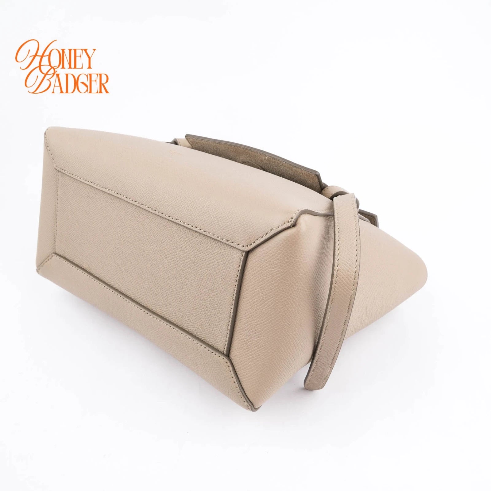 Celine Belt Bag Medium Beige Leather 2Way Handbag Rank A