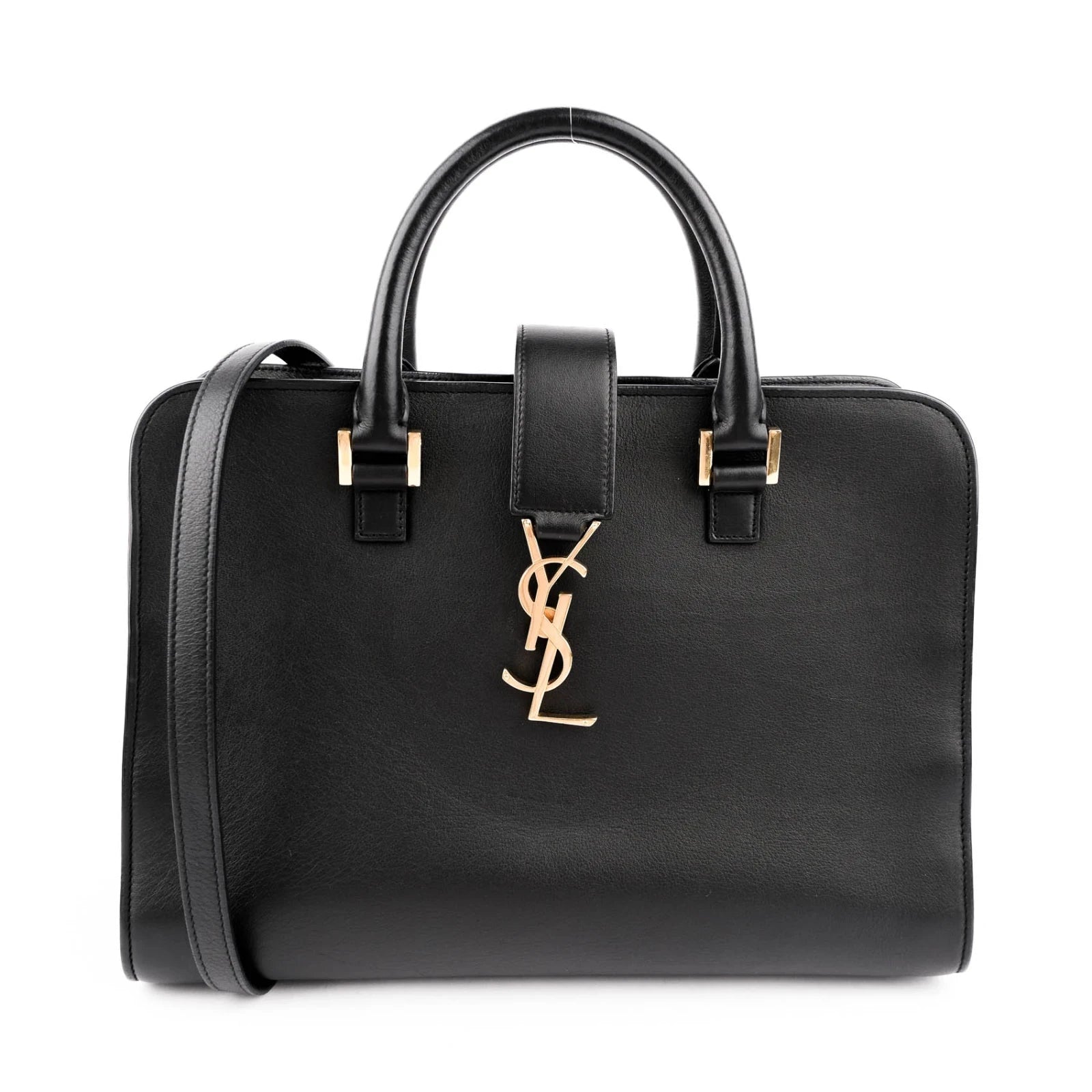Saint Laurent Cabas Y Baby Smooth Leather Black Rank A