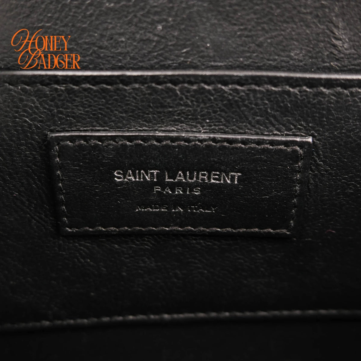 Saint Laurent Solferino Medium Brushed Leather Black Silver Hardware Rank A