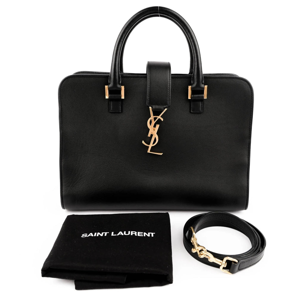 Saint Laurent Cabas Y Baby Smooth Leather Black Rank A