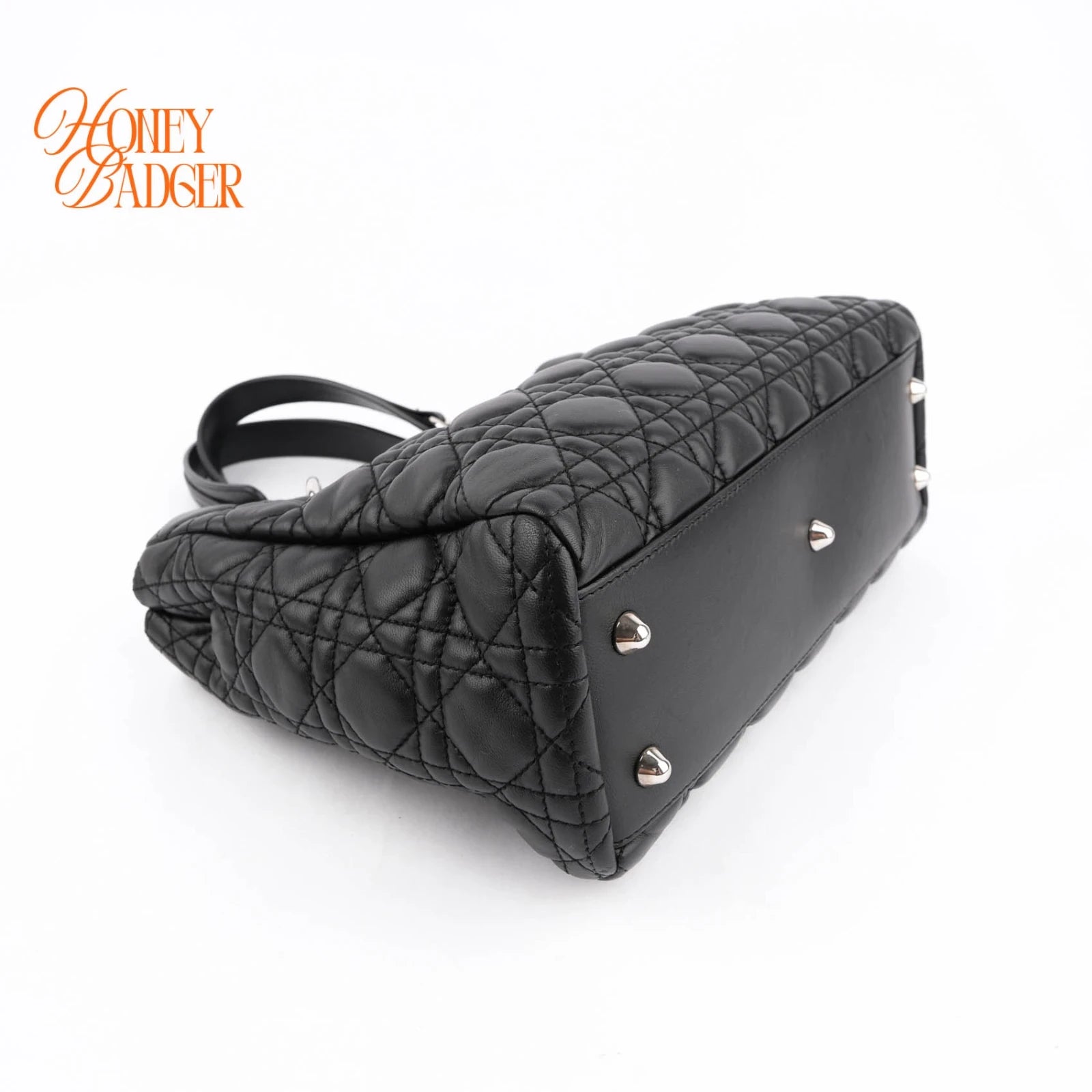 Dior Lady Dior Soft Shopping Large Lambskin Black Rank A