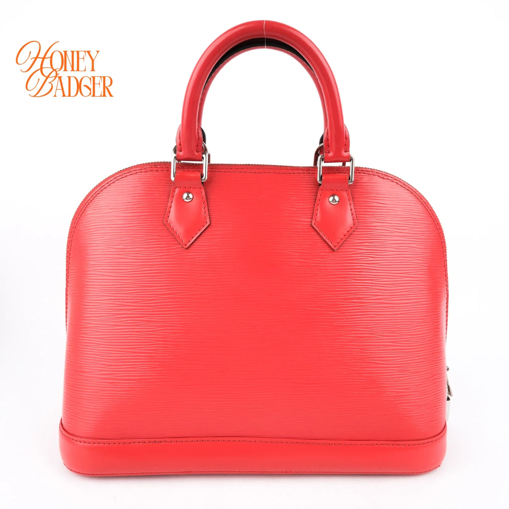 Louis Vuitton Alma PM Epi Leather Coquelicot Red Silver Hardware Rank AB