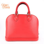 Louis Vuitton Alma PM Epi Leather Coquelicot Red Silver Hardware Rank AB