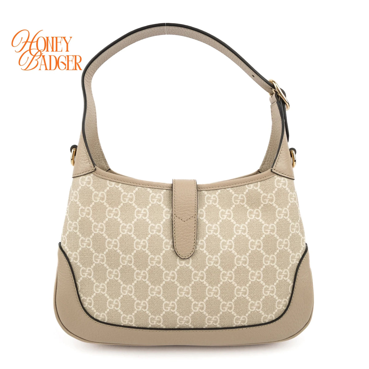 Gucci Jackie 1961 Small GG Supreme Beige Leather Gold Hardware Rank S