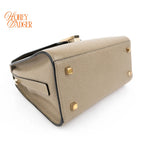 Valextra Iside Mini Millepunte Calfskin Beige Cachemire Gold Hardware Rank A