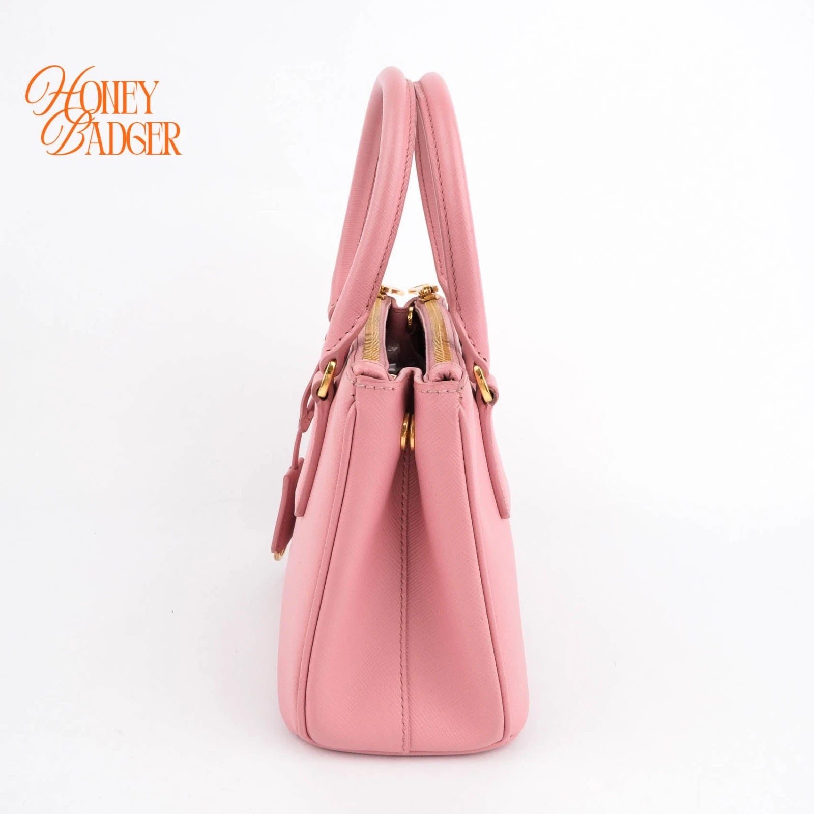 Prada Galleria Small Sakura Pink Saffiano Leather 2Way Bag Rank A
