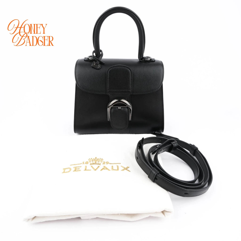 Delvaux Brillant Mini Smooth Leather Black Rank A