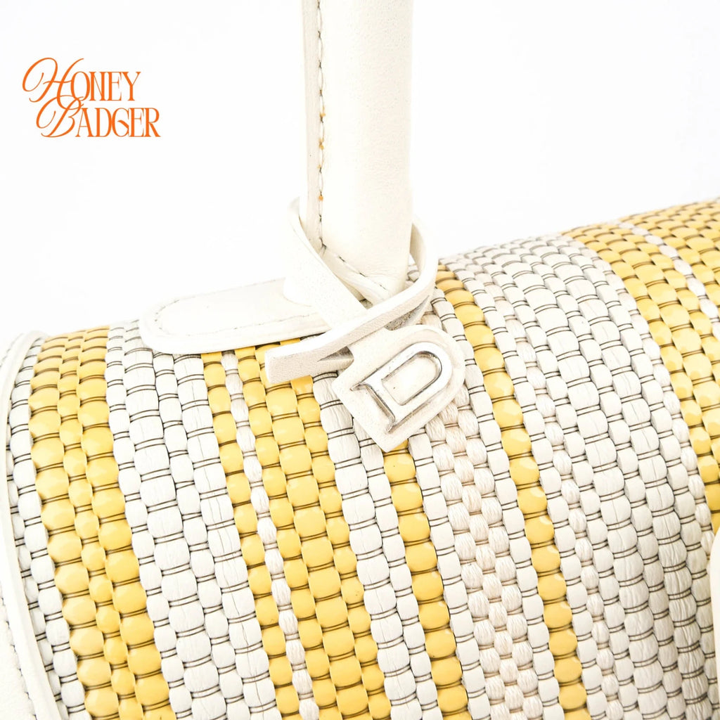 Delvaux Brillant MM Toile de Cuir Rainbow & Calf Souple Ivory Rank A