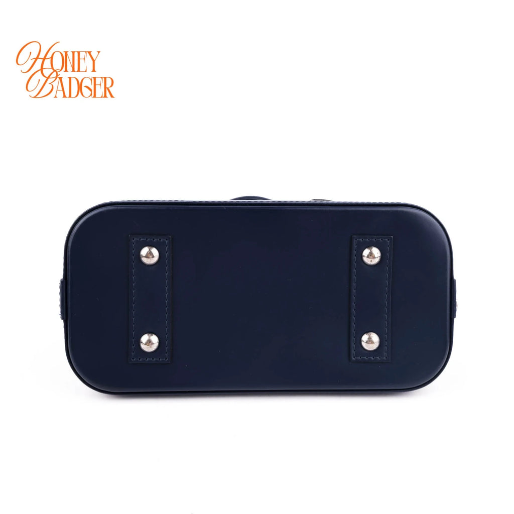Louis Vuitton Alma BB Epi Leather Indigo Blue Silver Hardware Rank A