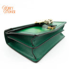 Gucci Dionysus Small Shoulder Bag Calfskin Emerald Green Two-Tone Hardware Rank A