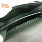 Saint Laurent Sunset Medium Calfskin Leather Dark Green Gold Hardware Rank A