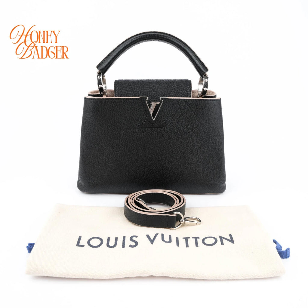 Louis Vuitton Capucines BB Leather Black Rank A