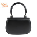 Gucci Bamboo 1947 Small Black Leather 2-Way Bag Rank AB
