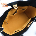 Louis Vuitton On My Side MM Calfskin Black Monogram Tufting Gold Hardware Rank AB