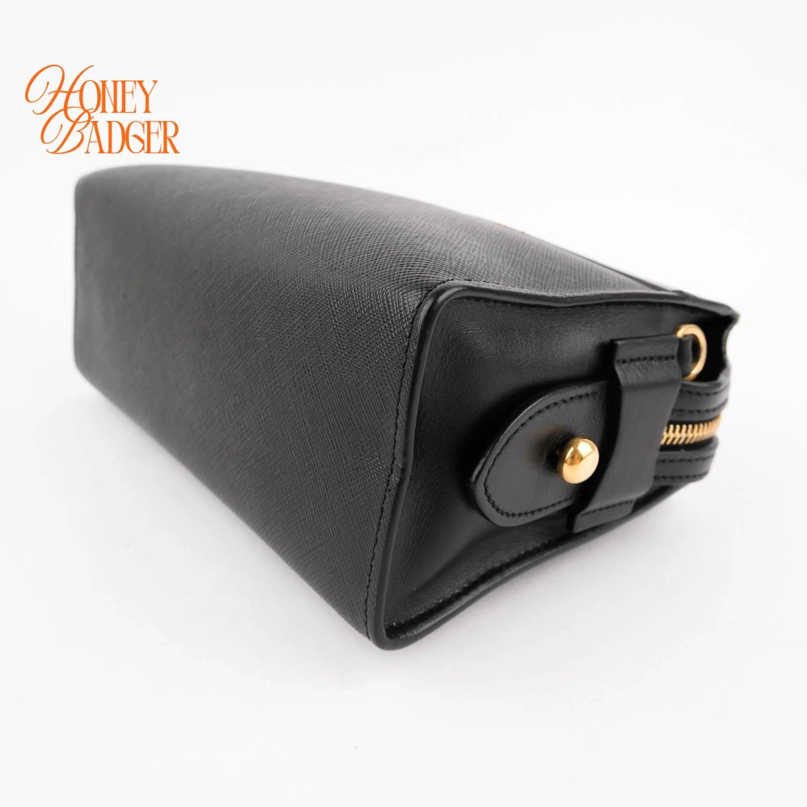 Prada Saffiano Camera Bag in black leather, Grade A condition.