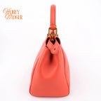 Fendi Peekaboo Mini Smooth Leather Orange Rank A