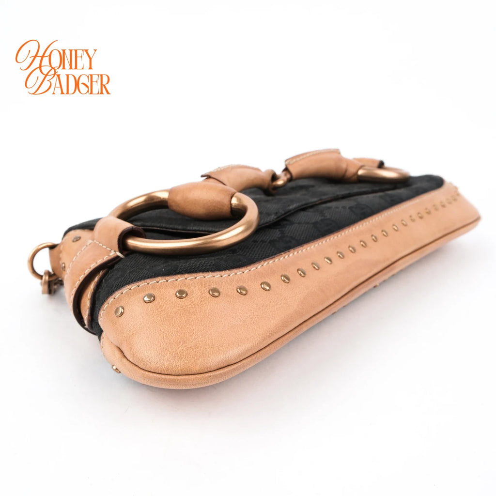 Gucci Horsebit GG Canvas Black/Brown Rank AB