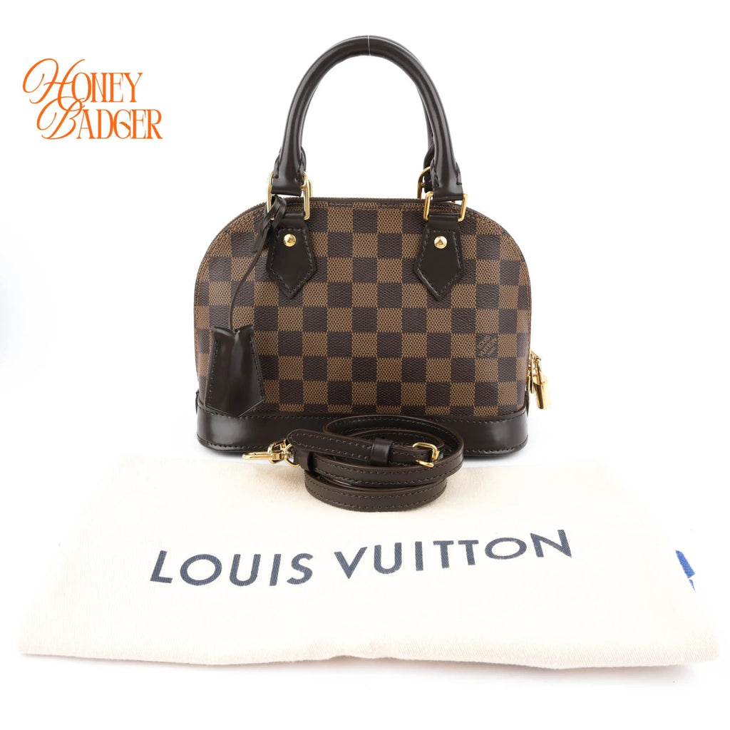 Louis Vuitton Alma BB Damier Ebene Canvas Rank A