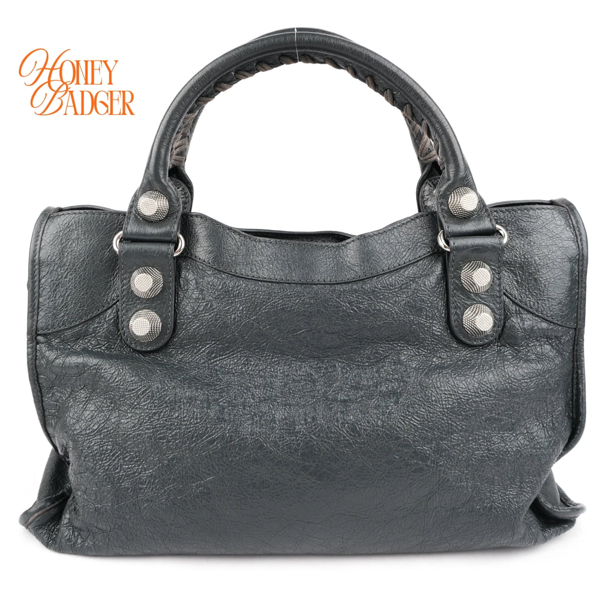 Balenciaga Giant 12 City Distressed Leather Anthracite Silver Hardware Rank A