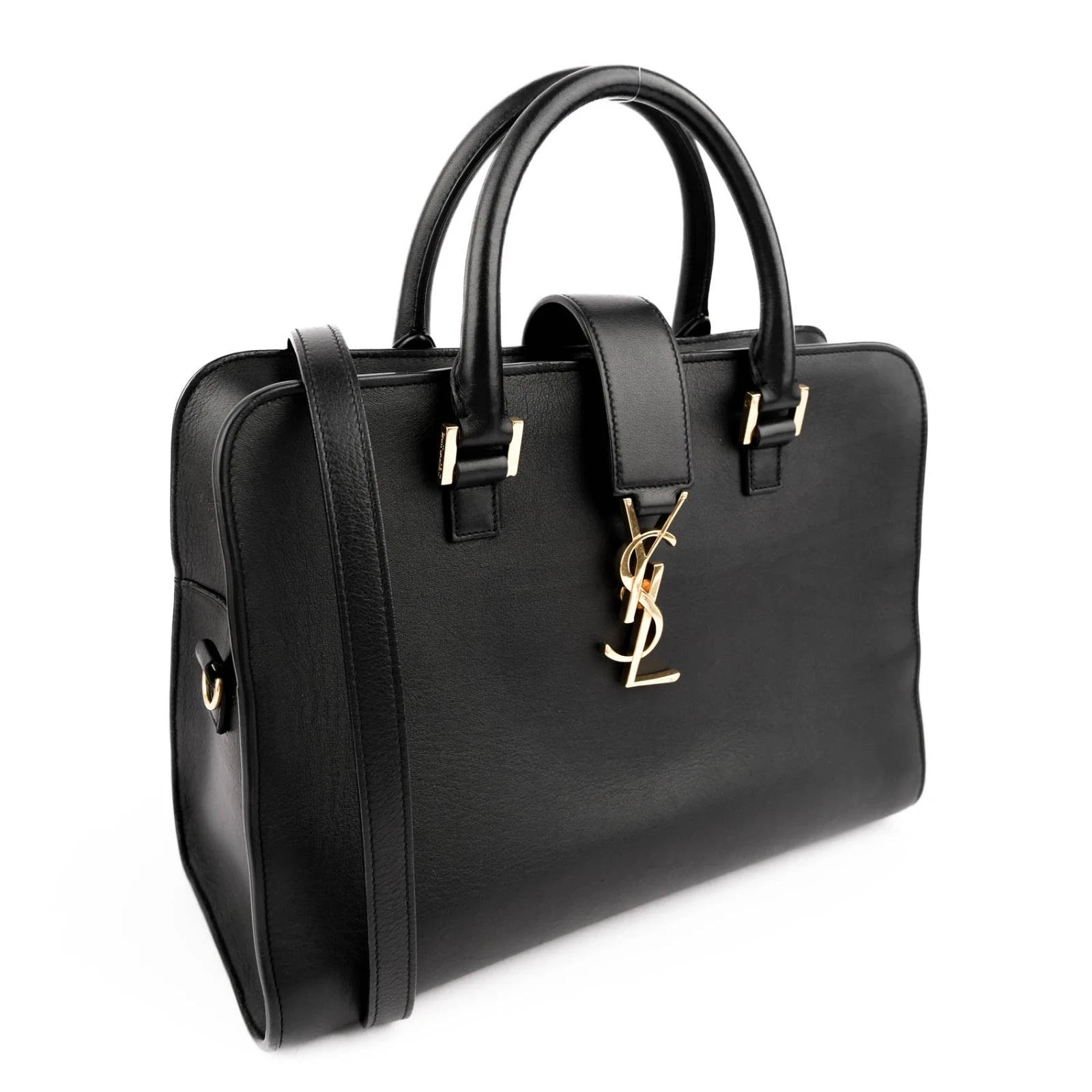 Saint Laurent Cabas Y Baby Smooth Leather Black Rank A