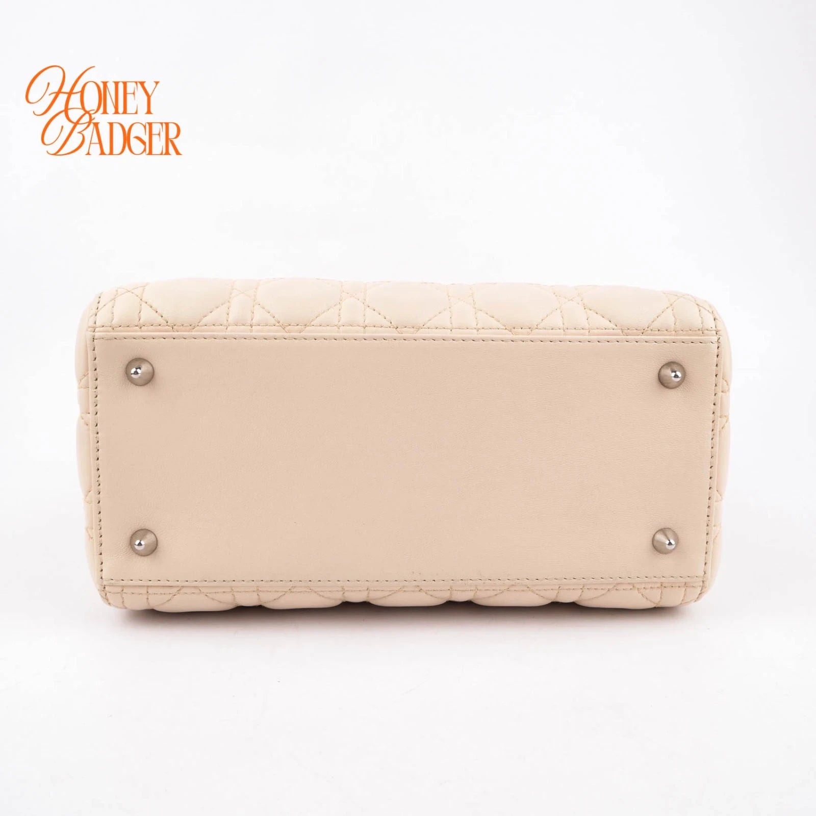 Dior Lady Dior Medium Lambskin White Rank A