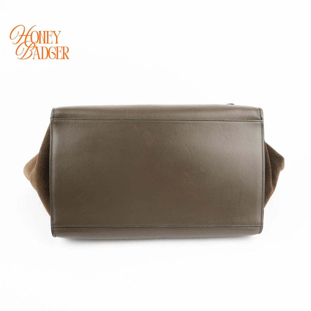 Celine Trapeze Leather and Suede Multicolor Rank A