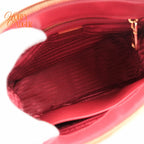 Prada Saffiano Lux Leather 2Way Handbag Red Rank A