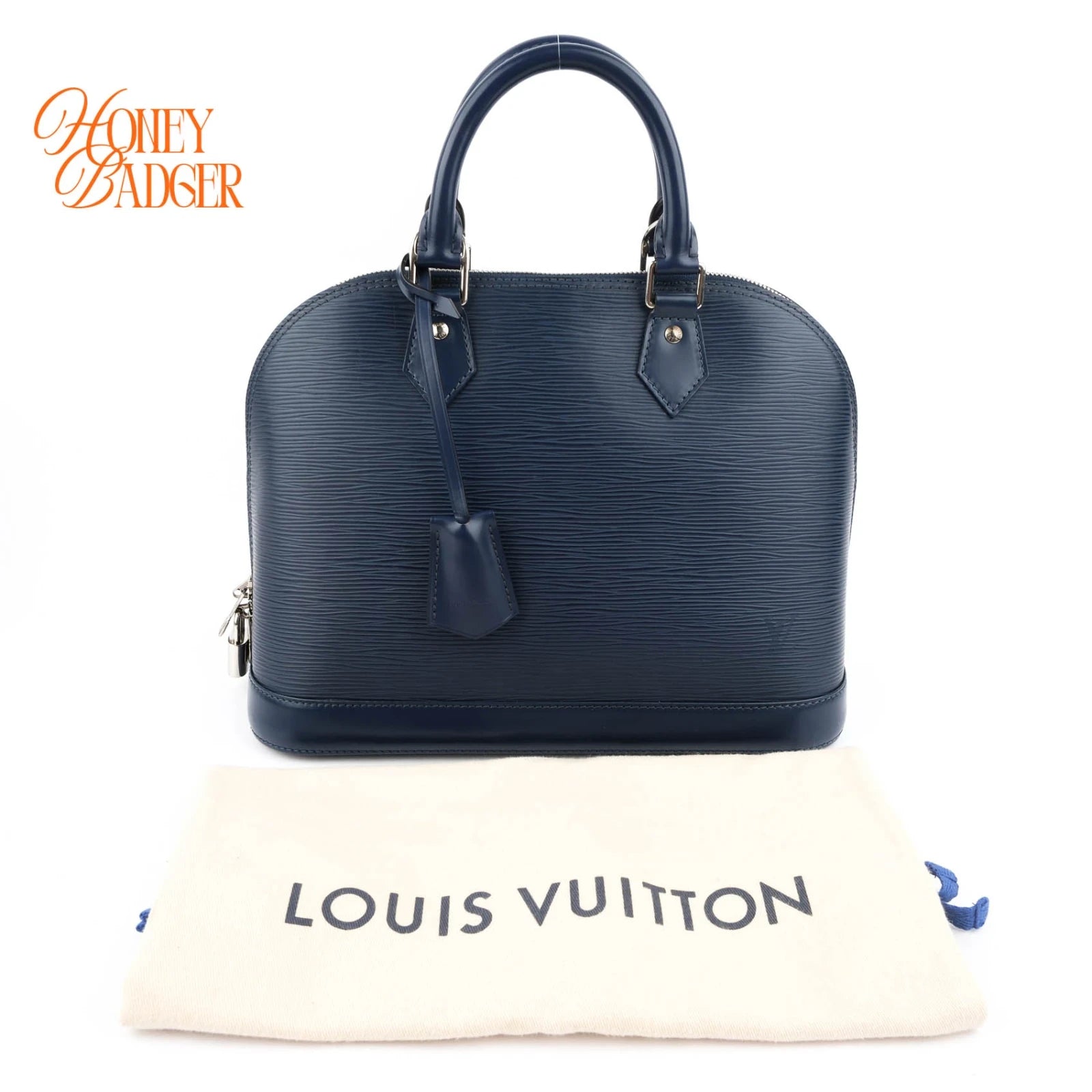 Louis Vuitton Alma PM Epi Leather Navy Silver Hardware Rank A