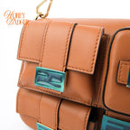 Fendi Multi-Pocket Baguette Smooth Leather Camel Rank A