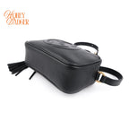 Gucci Soho Mini Disco Black Grained Leather Crossbody Camera Bag Rank A