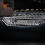 Celine Micro Luggage Shopper Tri-Color Navy Black Cream Beige Gold Hardware Rank AB