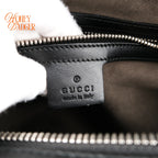 Gucci Tian GG Supreme Medium Boston Bag Multicolor Black Leather Silver Hardware Rank A