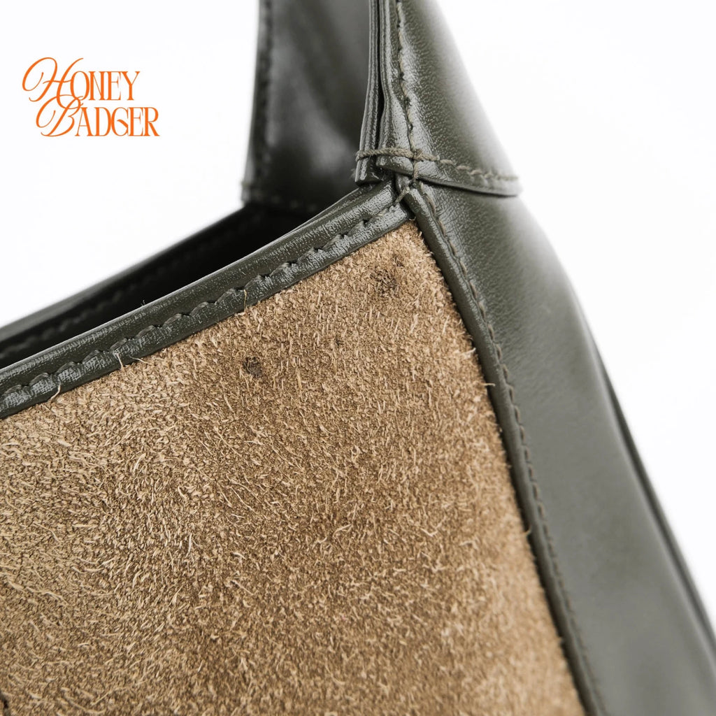 Gucci Jackie 1961 Medium in olive suede, Grade S condition
