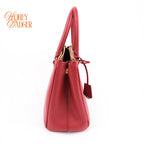 Prada Saffiano Lux Leather 2Way Handbag Red Rank A