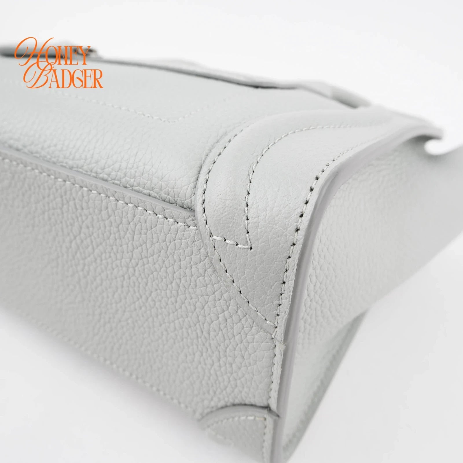 Celine Luggage Nano in gray leather, Grade A condition.