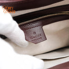 Gucci Jackie 1961 GG Canvas and Leather Burgundy Rank S